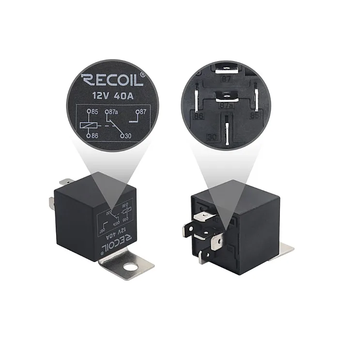 RECOIL 10-606-K6 6 Pack Relay Kit (5-pin 30/40A 12V SPDT relays with sockets and in-line ATC fuse holders)