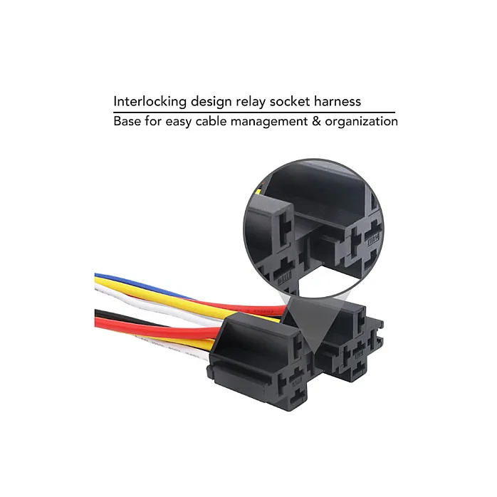 RECOIL 10-606-K6 6 Pack Relay Kit (5-pin 30/40A 12V SPDT relays with sockets and in-line ATC fuse holders)