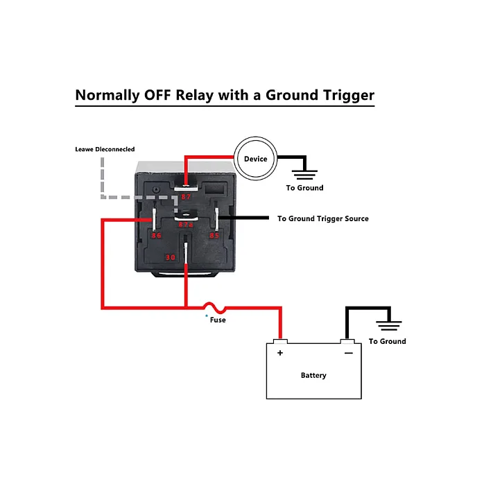 RECOIL 10-606-K6 6 Pack Relay Kit (5-pin 30/40A 12V SPDT relays with sockets and in-line ATC fuse holders)