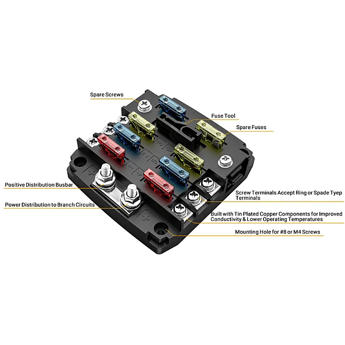 RECOIL 10-AF6 6-Way (ATC/ATO) Fuse Box (POWER ONLY)