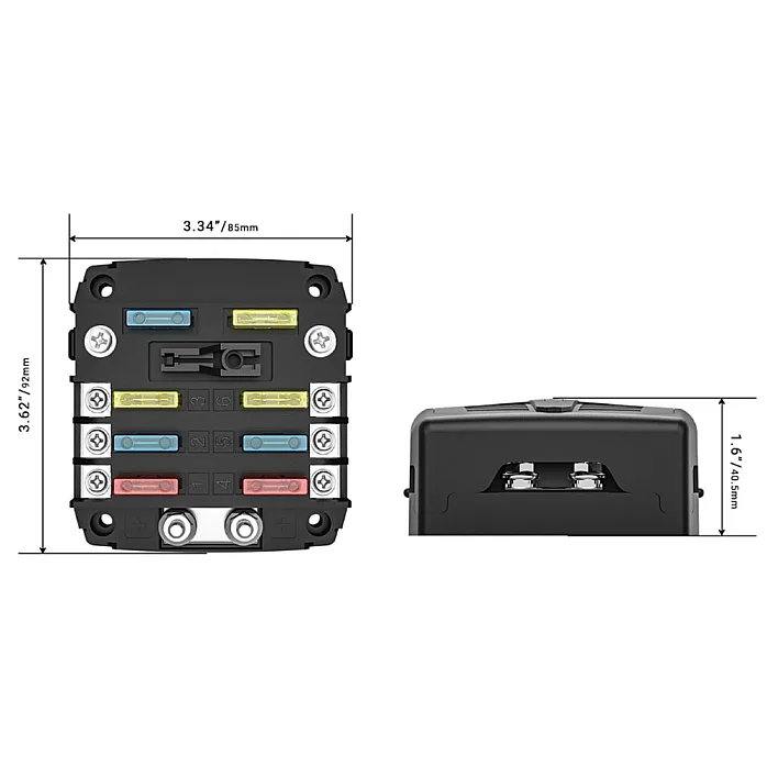 RECOIL 10-AF6 6-Way (ATC/ATO) Fuse Box (POWER ONLY)