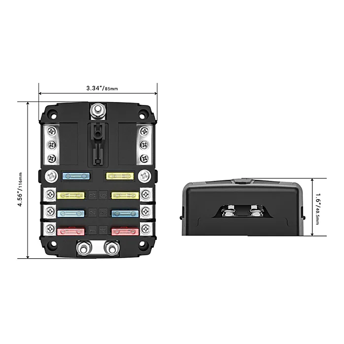 RECOIL 10-AFG6 6-Way (ATC/ATO) Fuse Box (Power And Ground)