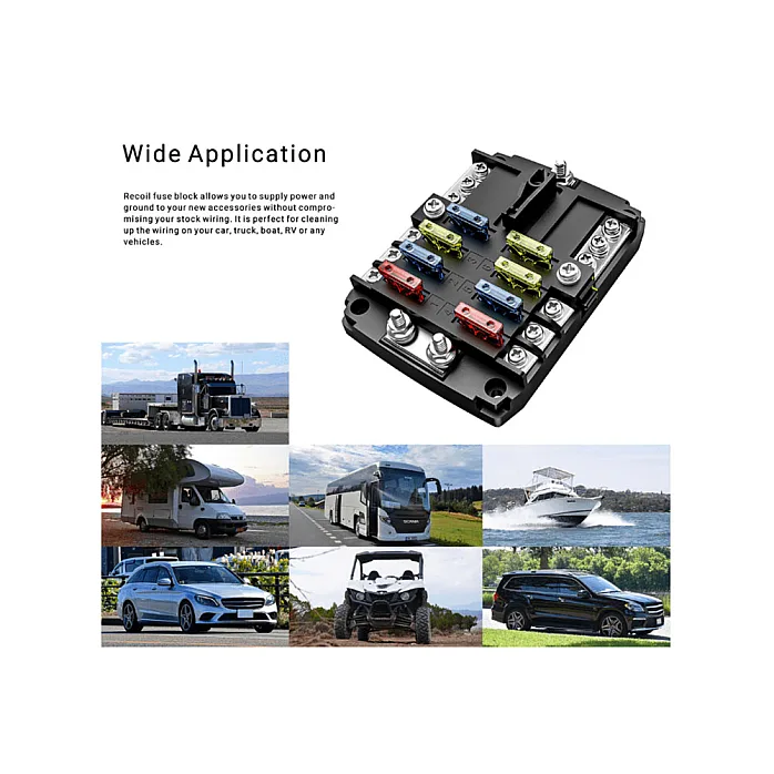 RECOIL 10-AFG6 6-Way (ATC/ATO) Fuse Box (Power And Ground)