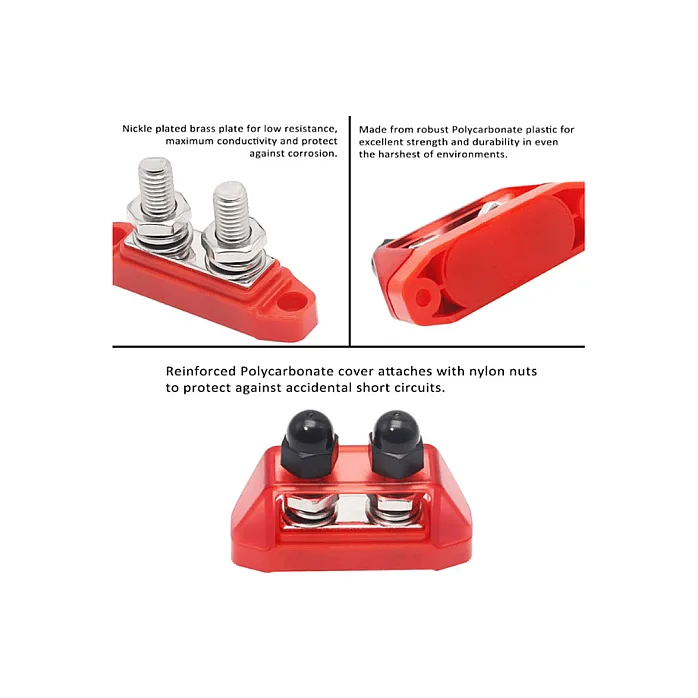 RECOIL 10-S2P-38 Dual/ 2 Pole Busbar Kit (3/8" Terminal Power Distribution Block)