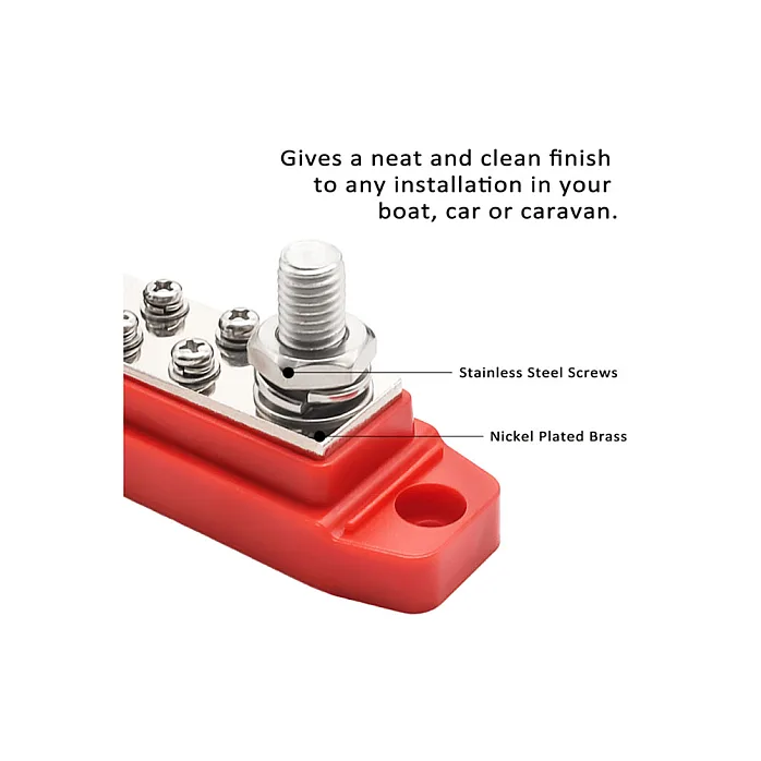 RECOIL 10-SBB-38 3+8 Pole Busbar kit (3 x 3/8" Terminal Power Distribution Block)