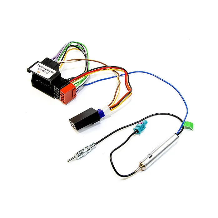 InCarTec 20-156A-IGN VW Quadlock to ISO Harness, With CANBus and Antenna Adapter