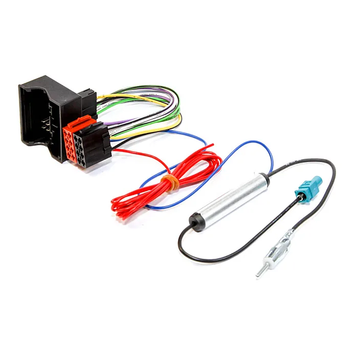 InCarTec 20-156A Seat Quadlock to ISO Radio Adapter Harness, with Antenna Adapter, Hardwire Ignition