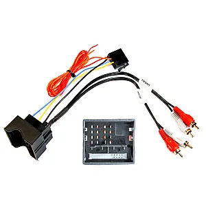 InCarTec 20-265 Audi Quadlock to ISO and Phono Adaptor Harness For Fully Amplified Cars, Hardwired Ignition