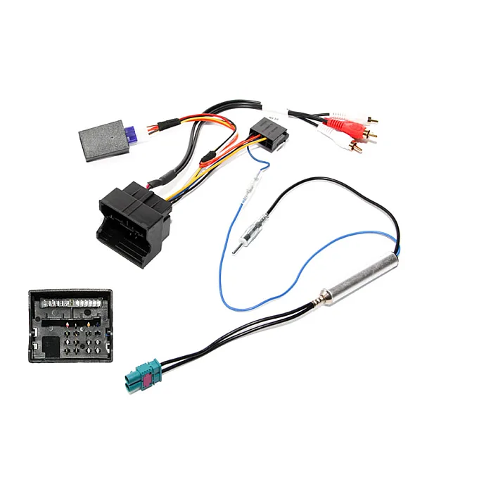 InCarTec 20-265A-IGN Audi Quadlock to ISO and PHONO Harness Adapter With Antenna and CAN Ignition