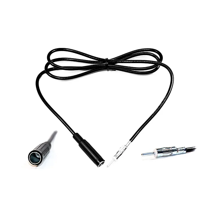 InCarTec 21-003 90cm Car Radio Antenna Extension Cable (DIN Plug Connector to DIN Socket)