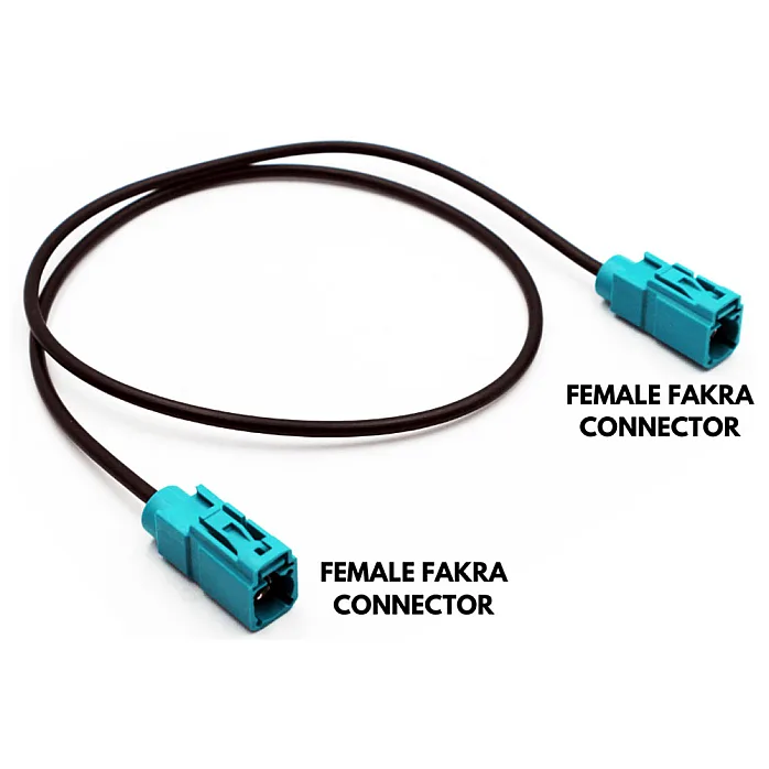 InCarTec 21-024 50cm Female Fakra to Female Fakra In Car Radio Antenna Extension Cable