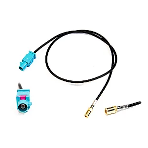 InCarTec 21-037 Fakra DAB Male to DAB SMB Female Antenna Adaptor Cable (50cm)
