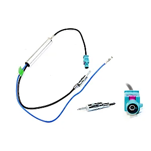 InCarTec 21-123 Renault Fakra to Male Din Aerial Antenna Adaptor Cable (With 12V Phantom Power)