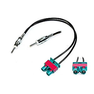 InCarTec 21-134 Volvo Double Fakra Aerial Adaptor To Din Plug