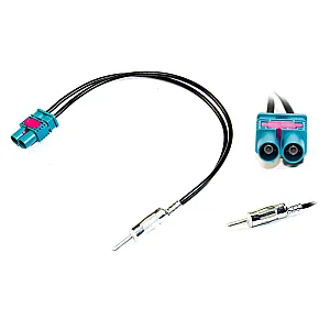 InCarTec 21-138 Skoda Octavia, Superb Double Fakra to Din Non Amplified Antenna Adaptor Cable