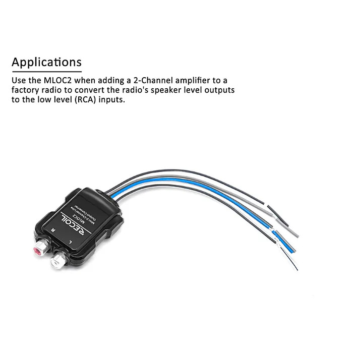 Recoil MLOC2 2 Channel 80W High to Low Level Line out Converter with Built in Amp Remote Trigger