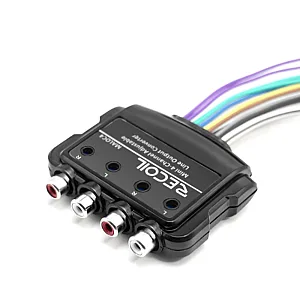 Recoil 4 Channel 80W High to Low Level Line out Converter with Built in Amp Remote Trigger