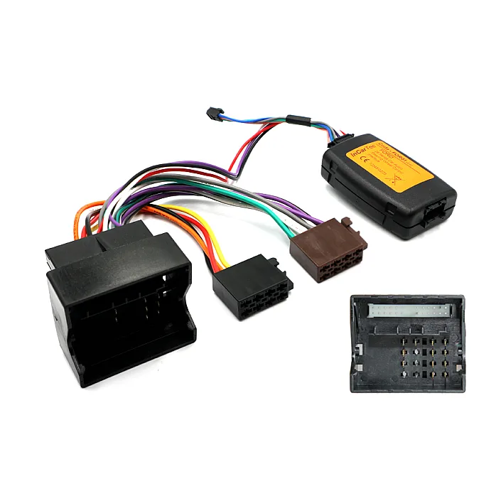 InCarTec 29-654 Ford Quadlock Steering Wheel Control Interface Radio Adapter Cable (FOR CARS WITHOUT CAN)