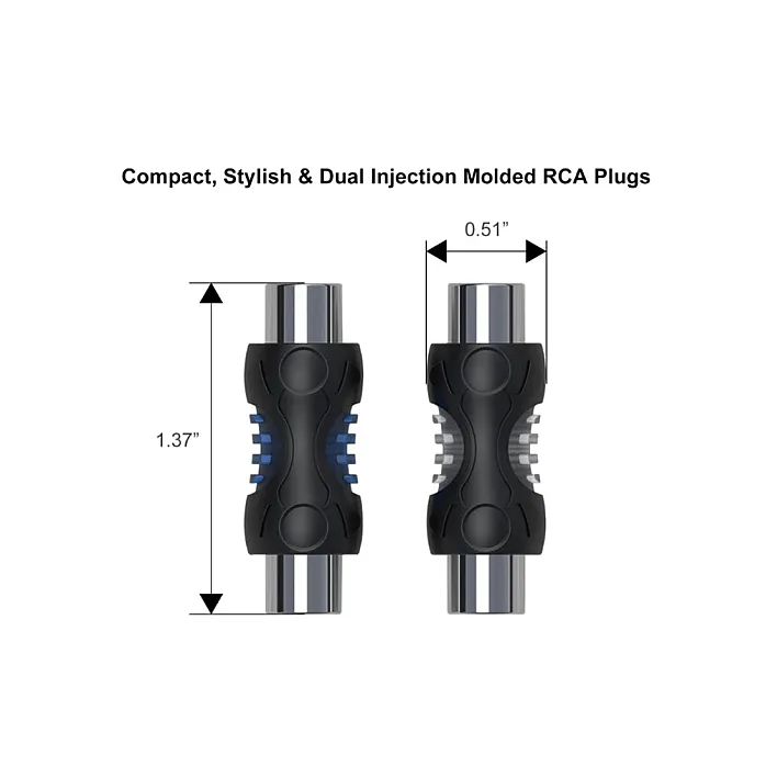 RECOIL 32-200B RCA Female to RCA Female Phono Extension Adaptors (8 Pack)