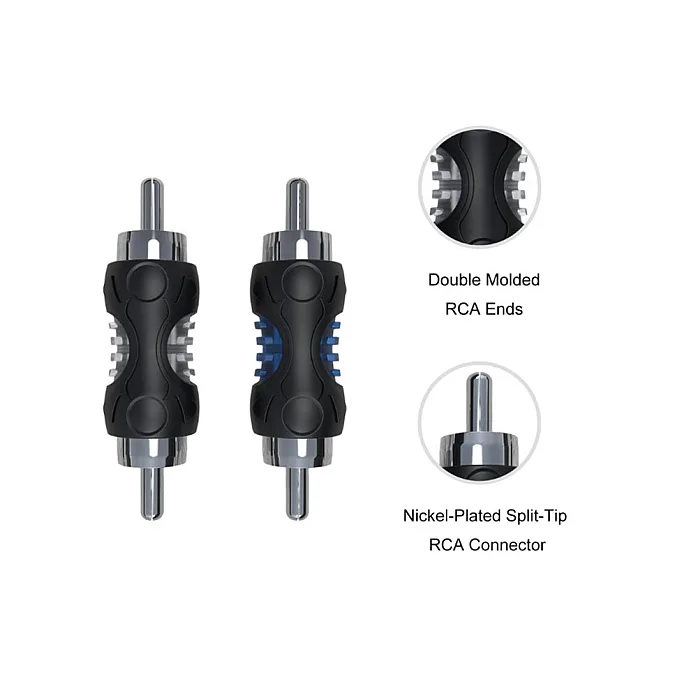 RECOIL 32-201B RCA Male to RCA Male Phono Extension Adaptors / Connectors (8 Pack)