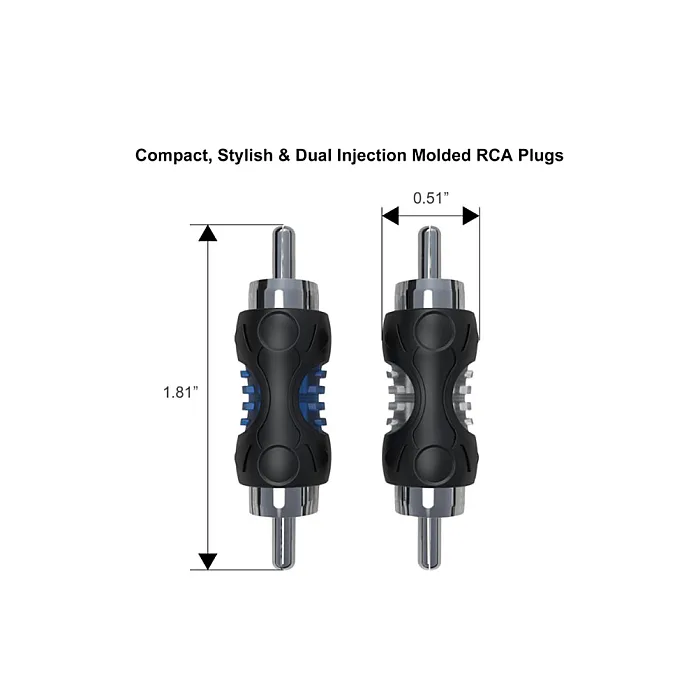 RECOIL 32-201B RCA Male to RCA Male Phono Extension Adaptors / Connectors (8 Pack)