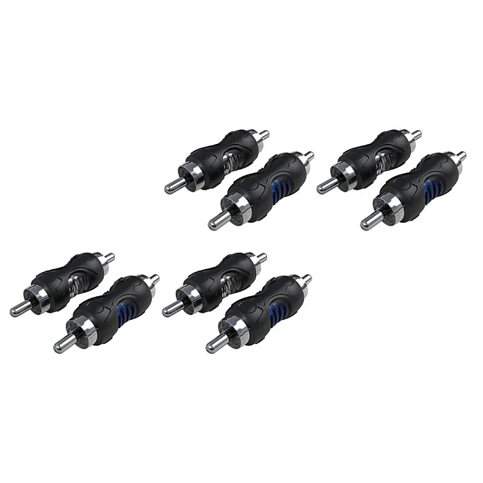 RECOIL 32-201B RCA Male to RCA Male Phono Extension Adaptors / Connectors (8 Pack)