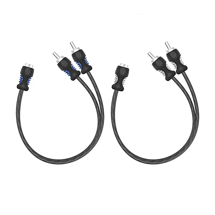 Recoil 32-203 Echo Series Premium Twisted Pair RCA Y Leads Female to Two Male (Pair of Cables)