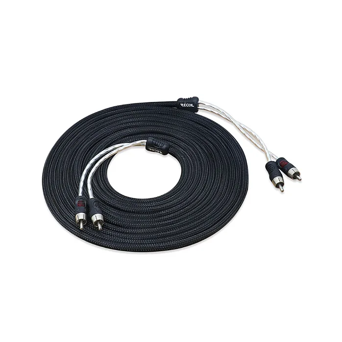 RECOIL Echo Pro-Series Premium 2-channel Twisted Pair RCA Phono Audio Cable 5m (17ft)