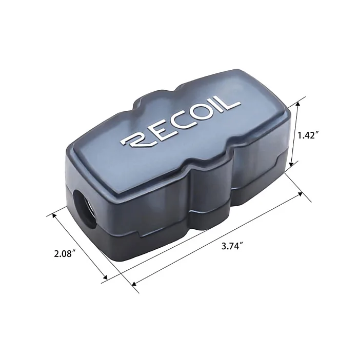 RECOIL 33-004 (MINI ANL) 2-Way Inline Fuse Holder (4-8 AWG)