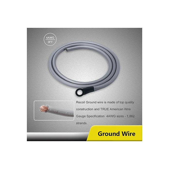 RECOIL 33-204-P True 4 AWG/ Guage (20mm2) CCA Power Installation Amplifier Wiring Kit