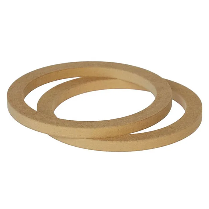 InCarTec 40-000-165-12 165mm (6.5") MDF Spacer Rings For 165mm Speakers (12mm Depth) PAIR