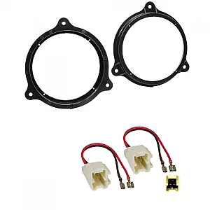 InCarTec Smart 165mm Front or Rear Door Speaker Adaptor Rings/Panels With Speaker Adaptor Plugs