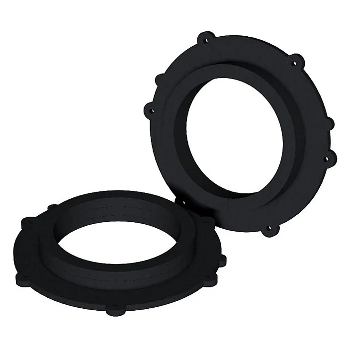 InCarTec 40-2013W-165 Porsche 165mm Front Door Speaker Adapter Rings/Panels