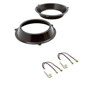 Fiat Panda 2003 - 2012 165mm 17cm Front Door Speaker Adaptor With Plugs