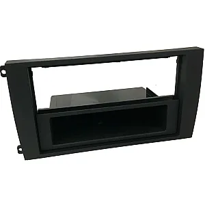 InCarTec 50-324 Porsche Cayenne Single / Double Din Car Audio Fascia With Pocket (MATT BLACK)
