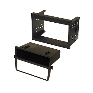 InCarTec 50-971 Porsche 911, Boxster Double Din Car Audio Fascia Adaptor And Heater Relocation Kit (MATT BLACK)