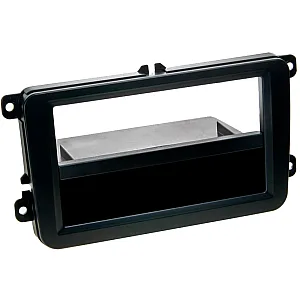 InCarTec 50-172-PRO Volkswagen Single / Double Din (FLUSH FIT) Car Audio Fascia Adaptor (MATT BLACK)