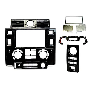 InCarTec 50-940/1 Land Rover Defender Double Din Car Radio Fascia Adaptor Kit (GLOSS BLACK)