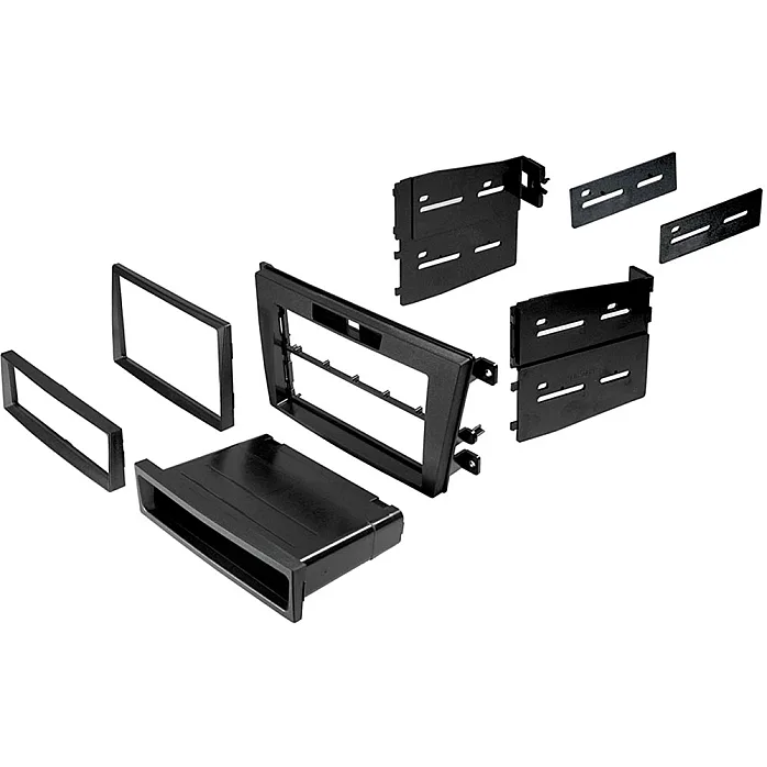 InCarTec 50-319 Mazda CX-7 Single Double Din Car Audio Fascia Kit With Removable Pocket (MATT BLACK)