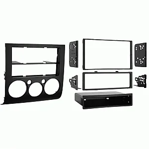 InCarTec 50-233 Mitsubishi Single and Double Din Car Stereo Fascia Adaptor Panel (MATT BLACK)