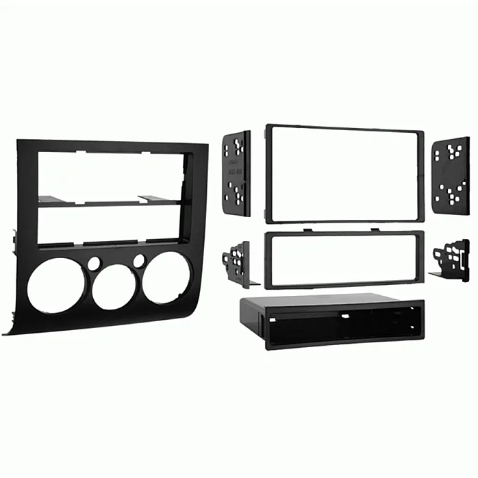 InCarTec 50-233 Mitsubishi Single and Double Din Car Stereo Fascia Adapter Panel (MATT BLACK)