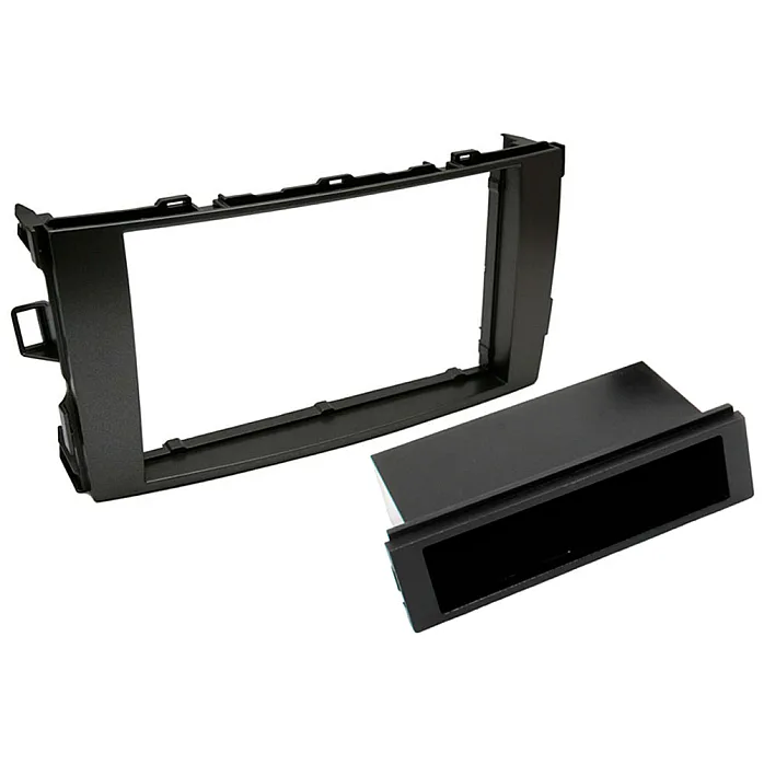 InCarTec 50-327 Toyota Auris Single / Double Din Car Audio Fascia With Removable Pocket (MATT BLACK)
