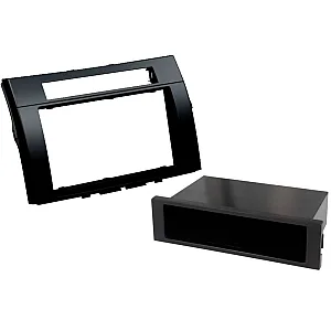 InCarTec 50-328 Toyota Corolla Verso Single / Double Din Car Audio Fascia Removable Pocket (MATT BLACK)