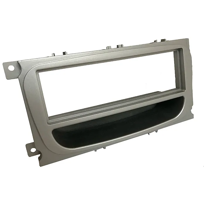 InCarTec 50-316/1 Ford (6000CD OVAL) Single Din Car Audio Fascia With Pocket (SILVER)