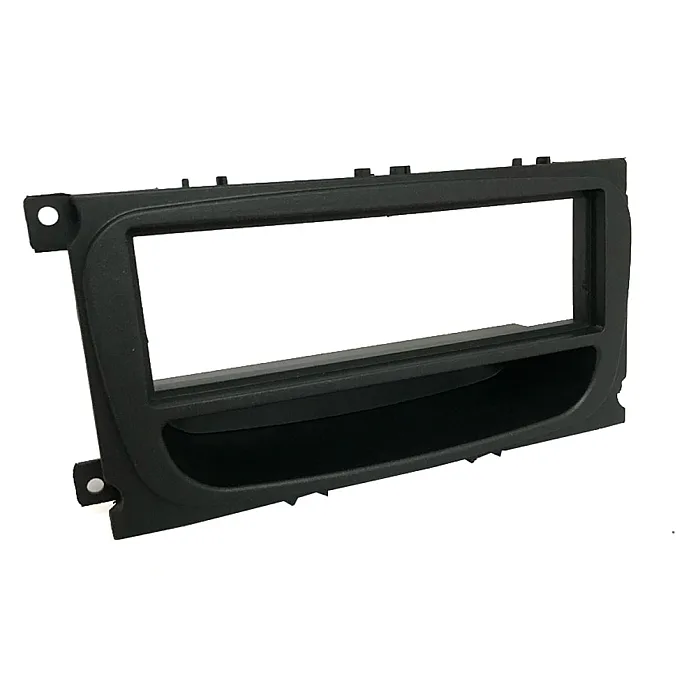 InCarTec 50-316 Ford (6000CD OVAL) Single Din Car Audio Fascia With Pocket (METALLIC BLACK)