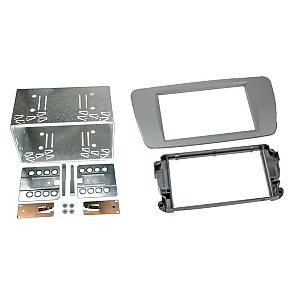 InCarTec 50-342/PRO1 Seat Ibiza Double Din Flush Fit Car Audio Fascia Adaptor Panel (LIGHT GREY)