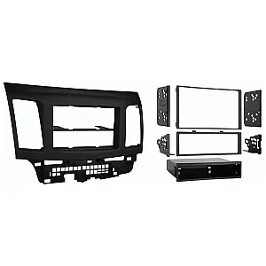 InCarTec 50-365 Mitsubishi Lancer 2008-2017 Single/Double Din Car Radio Fascia Adaptor Panel (MATT BLACK)