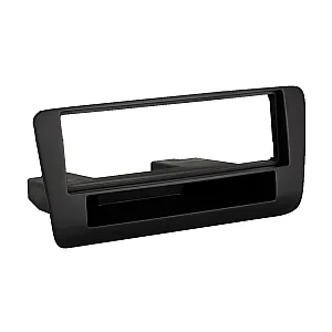 InCarTec 50-373 Audi A1 (8X) (2010-2018) NON MMI Single Din Car Audio Fascia With Fixed Pocket (MATT BLACK)
