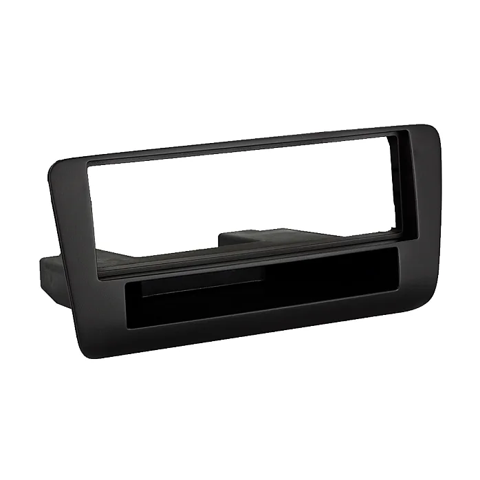InCarTec 50-373 Audi A1 (8X) (2010-2018) NON MMI Single Din Car Audio Fascia With Fixed Pocket (MATT BLACK)