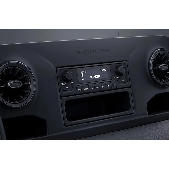 InCarTec 50-402 Mercedes Sprinter Double Din Car Audio Fascia Adapter Panel (MATT BLACK)